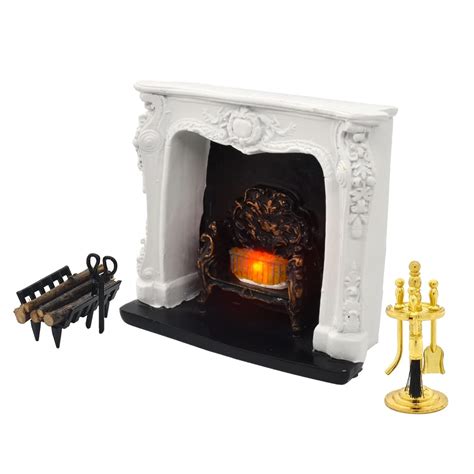 metal fire doll house|Amazon.com: Doll House Fire Place.